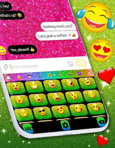 Glitter Keyboard 💎 Neon Color Theme screenshot 2