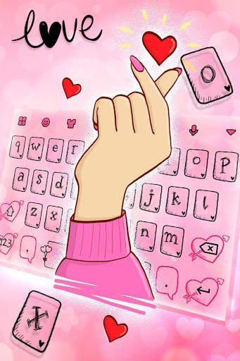 Glamorous Love Heart Keyboard Theme स्क्रीनशॉट 2