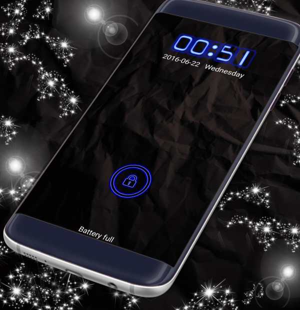Blue Neon Lockscreen Theme 4 تصوير الشاشة