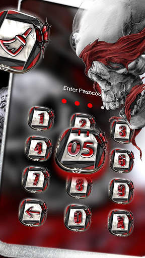 Skull Red Butterfly Theme Launcher screenshot 5