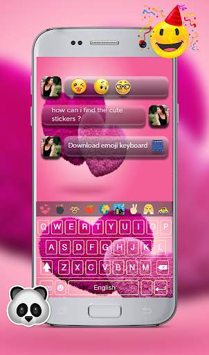 I Love You Keyboard Theme - Pink Heart keyboard screenshot 2