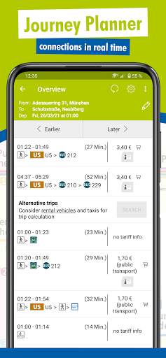 MVV-App – Munich Journey Planner & Mobile Tickets screenshot 2