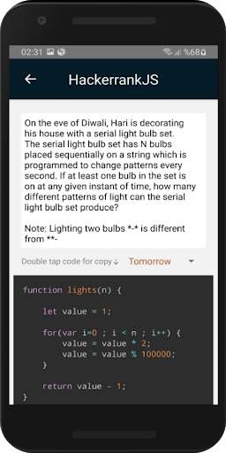 Hackerrank JS screenshot 4