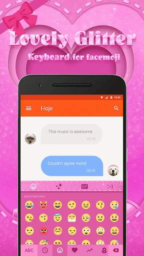 Glitter Emoji Keyboard Theme screenshot 2