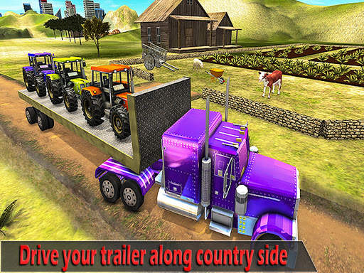 Farm Tractor 3D Transport: Truck Driving Simulator screenshot 2