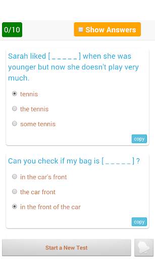 1800 Grammar Tests (Free) screenshot 2