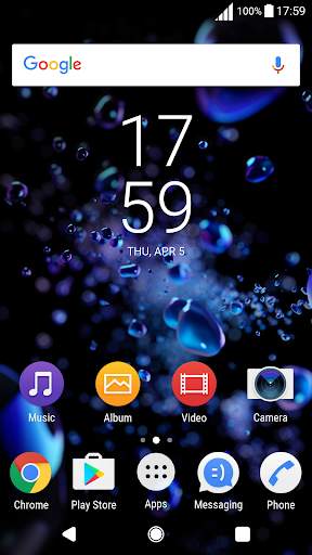 Black Theme XZ2 (live wallpaper) screenshot 1