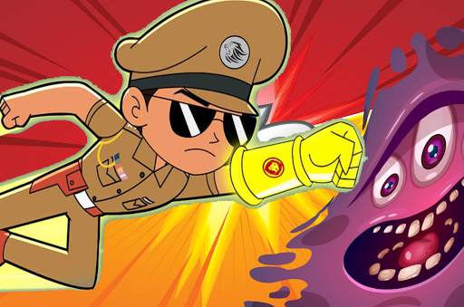 little singham game, Singham wala game : Virus war screenshot 2