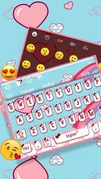 Cute Pink Kitty Cartoon Cat Keyboard Theme🐱 4 تصوير الشاشة