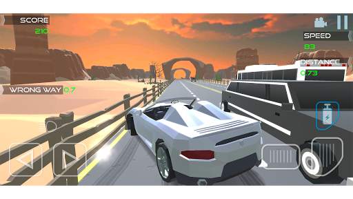 Polygon Traffic Racer 3D: Highspeed Highway Games 6 تصوير الشاشة