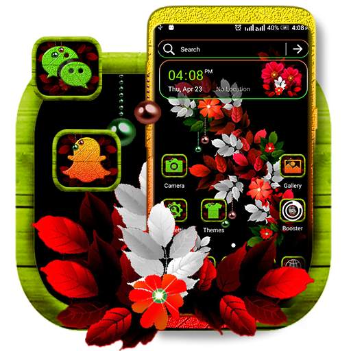 Floral Leaf Launcher Theme 1.1.0
