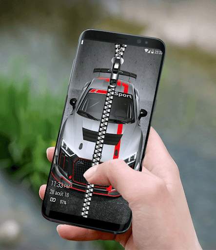Car zipper Lock Screen Wallpaper 2 تصوير الشاشة