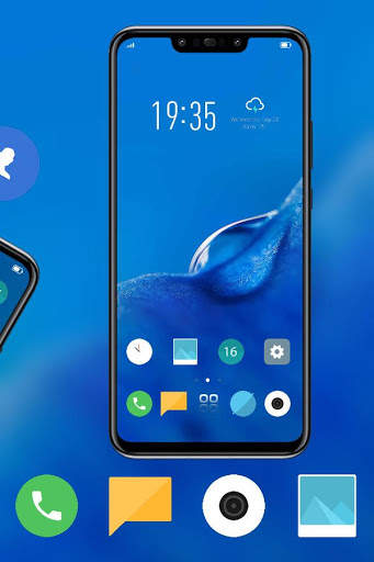Blue flower dew theme ml 9 hd launcher screenshot 2