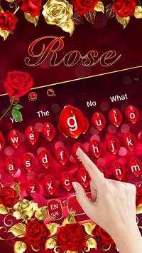 Luxury Rose Red Keyboard screenshot 2