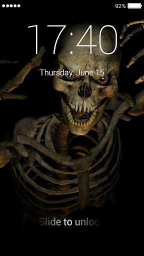 Skeleton Lock Screen 3 تصوير الشاشة