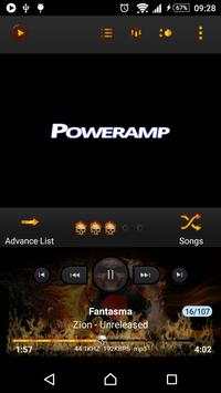 Poweramp Skin Flames 8 تصوير الشاشة