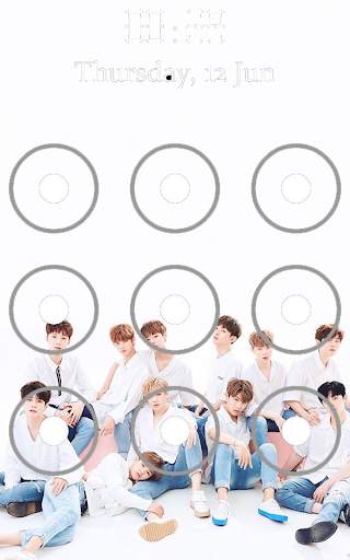Wanna One Pattern Lock Screen 3 تصوير الشاشة