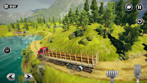 Tractor Trolley Farming Transport: Offroad Drive screenshot 15