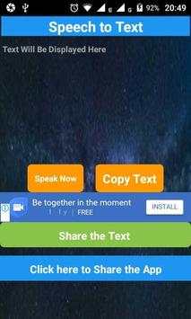 Speech to Text for whatsApp,Facebook,Messags etc., screenshot 1