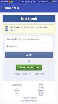 Extra Lite Fb screenshot 1