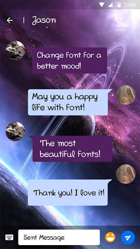 Galaxy Font untuk FlipFont , Font Keren Bebas Teks screenshot 2