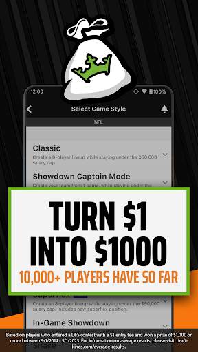 DraftKings Fantasy Sports screenshot 2