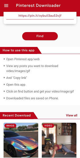 Pinterest Video Downloader screenshot 3