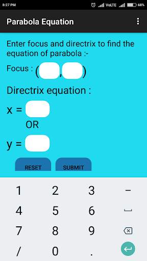 Parabola Solver 6 تصوير الشاشة