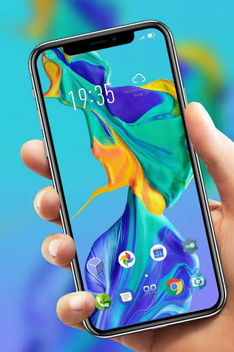 Colorful flow blue theme for p30 screenshot 4