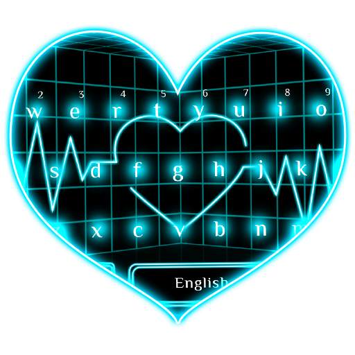 Tech Neon Heart Keyboard 10001003