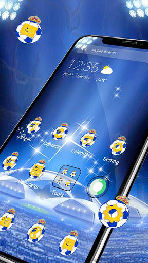 Football Blue APUS Launcher Theme screenshot 2