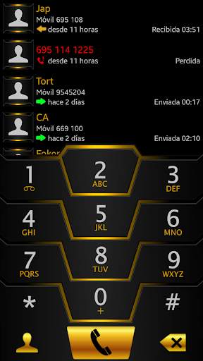 THEME DARKCITY GOLD EXDIALER screenshot 1