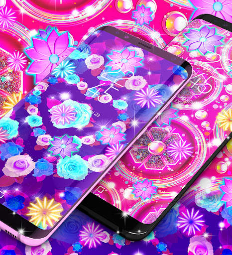 Neon flowers live wallpaper screenshot 6