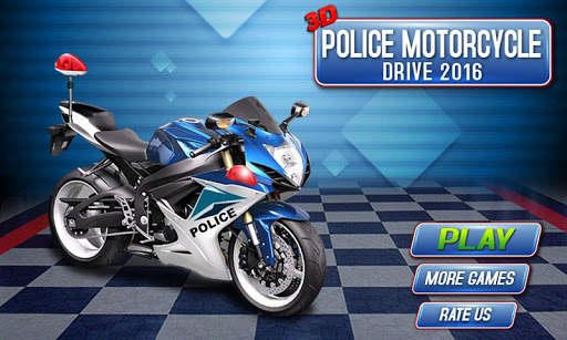 3D Police Motorcycle Race 2016 screenshot 1