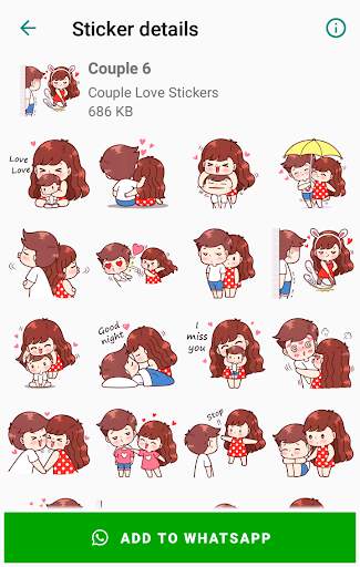 Couple Love Stickers for WhatsApp - Wastickerapps screenshot 6