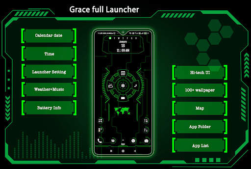 Grace full Launcher - App lock, Hide App, Hi-tech screenshot 1