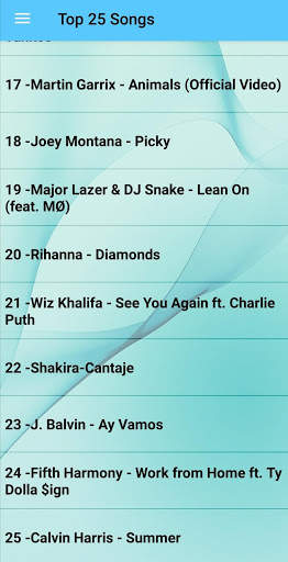 TOP 25 Most Popular Songs Offline screenshot 3