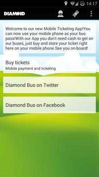 Diamond Bus M-tickets screenshot 1