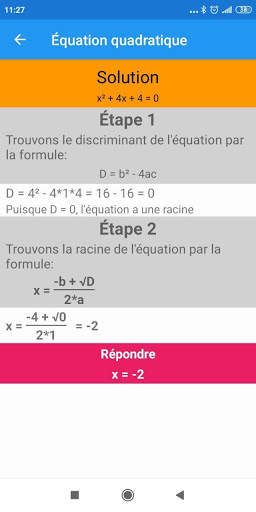 Équation quadratique solveur screenshot 4