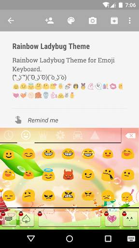 Rainbow Ladybug Emoji Keyboard screenshot 2
