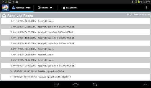Biscom Mobile Fax for Android screenshot 4