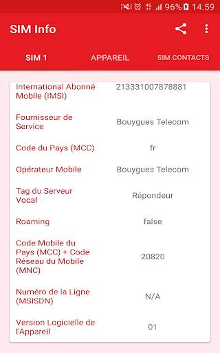 Carte SIM Info screenshot 6