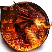 Red Fire Dragon Keyboard Theme 10001008