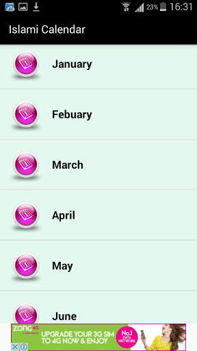 Islamic Calendar 2017 screenshot 2
