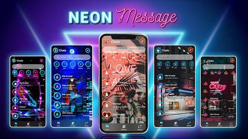 Neon Messenger for SMS - Color Messages screenshot 1