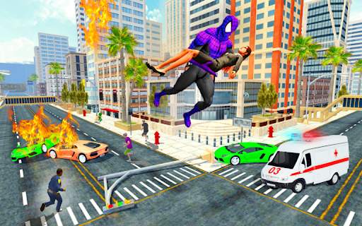 Superhero Spider Rope City Rescue Mission screenshot 1