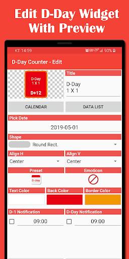 D-Day Counter & Memo Widget (free) screenshot 2
