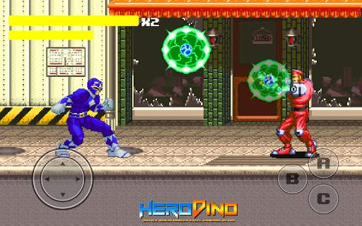 Pahlawan Dino Pertempuran Ninja Ranger Baja Retro screenshot 3