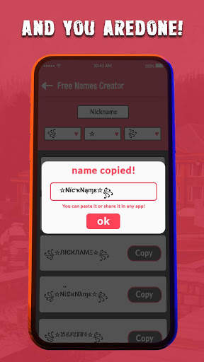 Nickname Fire 🔥 : Free Nickfinder Generator screenshot 2