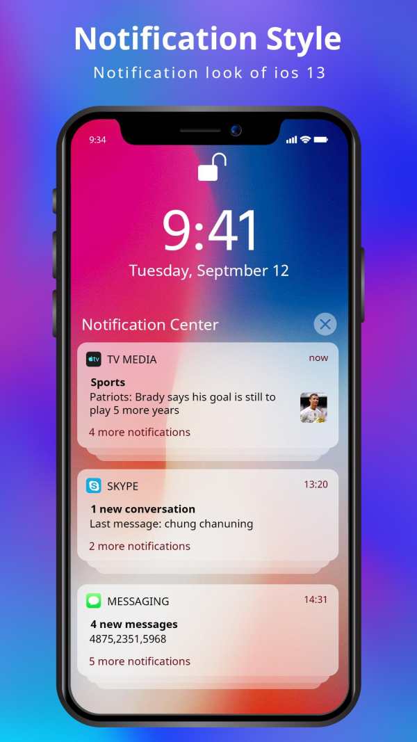 iOS 13 Launcher - control center & Lock Screen screenshot 3